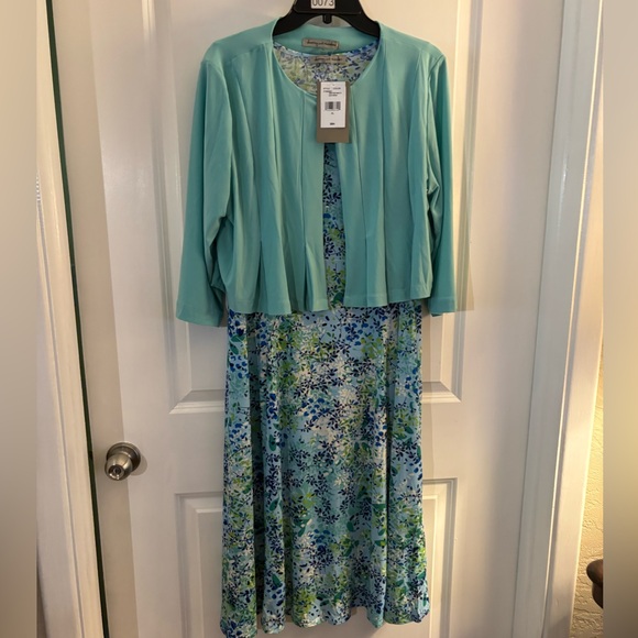 Danny & Nicole Dresses & Skirts - Danny & Nicole Two-Piece Floral Dress & Jacket Set Sz XL NWT